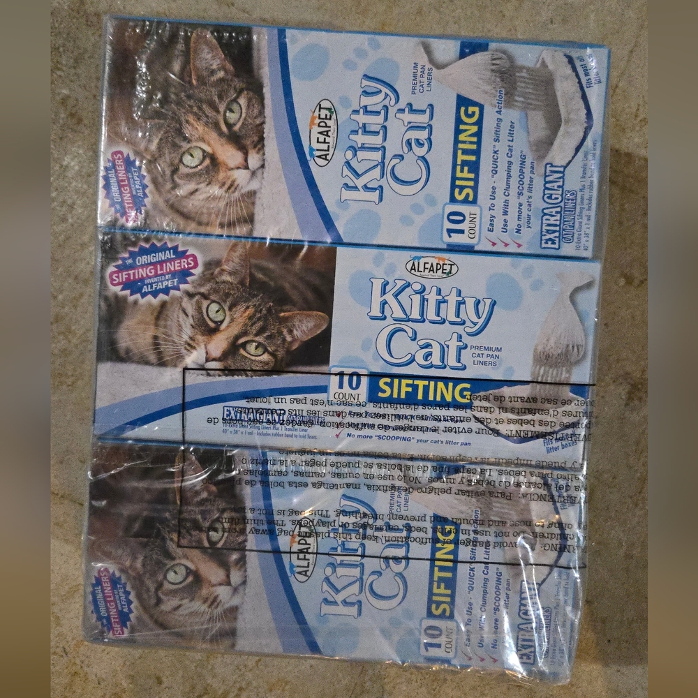 Alfapet Kitty Cat Sifting Litter Liners. Lot Of 6 Boxes. 10 Shifters Per Box.